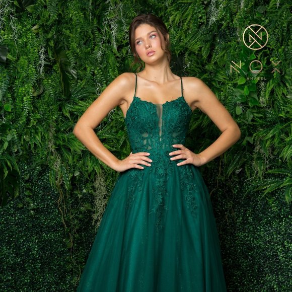 NEW POLYESTER OFF THE SHOULDER LONG A-LINE SLEEVELESS DRESS WITH ZIPPER NX T449